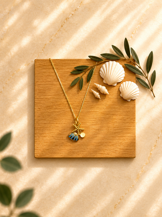 Blue Shell Necklace