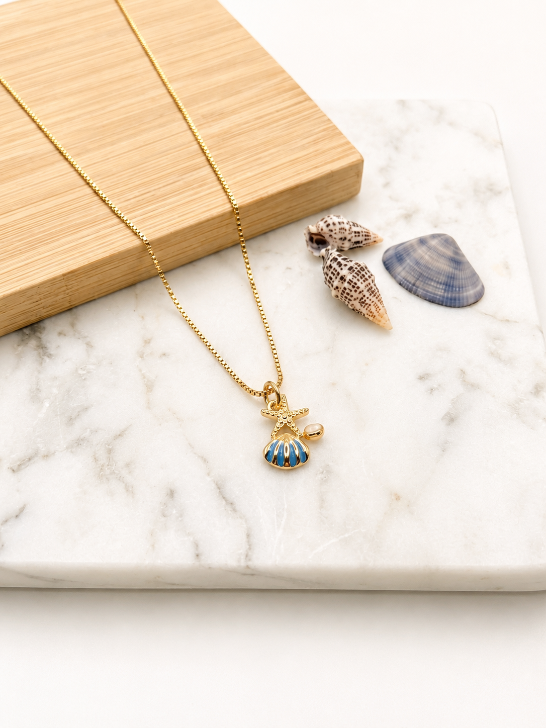 Blue Shell Necklace